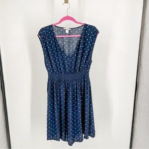 H&M blue/white polka dot MAMA maternity dress